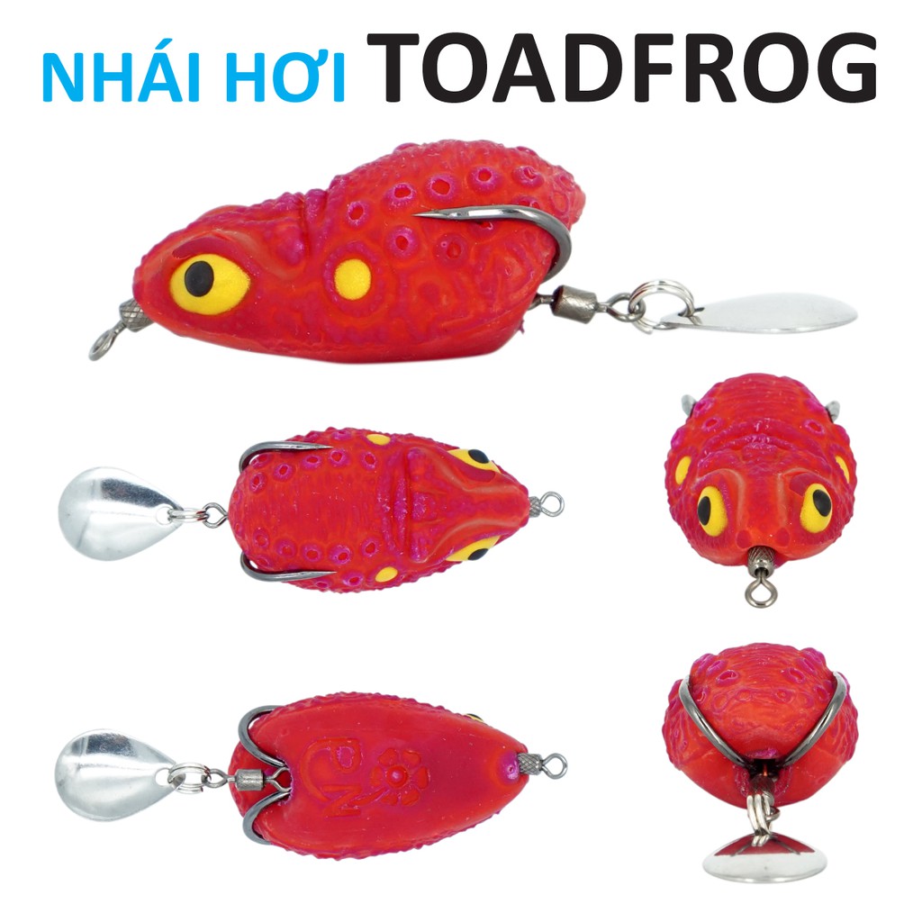 NHÁI HƠI TOADFROG - MỒI GIẢ THÁI LAN CÂU LURE CÁ LÓC GIÁ RẺ - 4CM 8GR