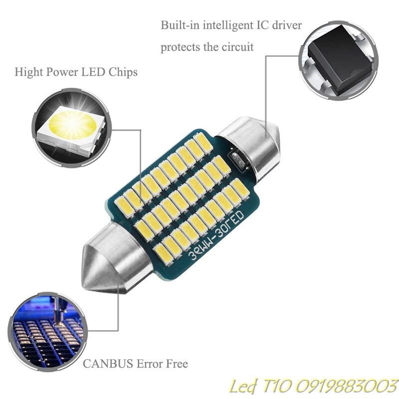 Đèn Led Trần Ô Tô Xe Hơi siêu sáng 36smd 3014