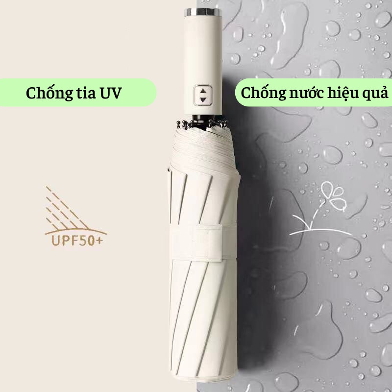 Ô Tự Động Ô Tự Động 2 Chiều Gấp Gọn Che Mưa Nắng Tay Cầm Có Đèn Led Dù Che Mưa Asaki