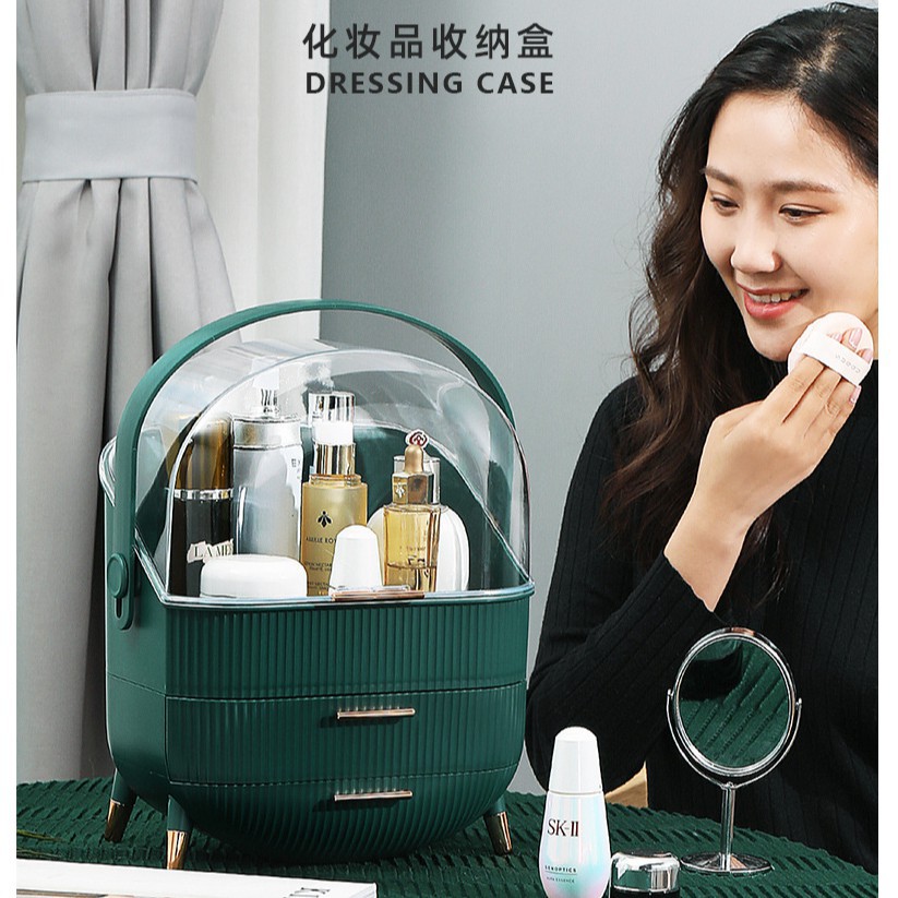 Kệ mỹ phẩm nhập khẩu - Hộp đựng mỹ phẩm có nắp chống bụi, nước, ẩm mốc..