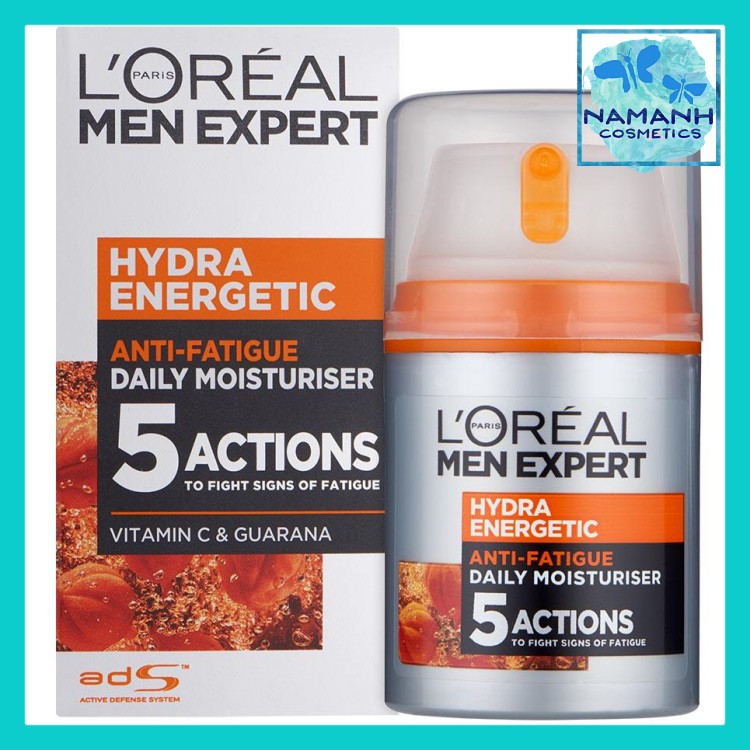 Kem dưỡng ẩm 5 tác động chống mệt mỏi L'Oreal Men Expert Hydra Energetic, Anti-Fatigue Moisturiser