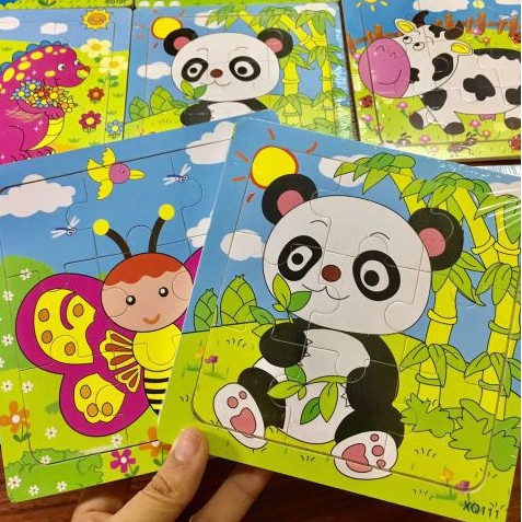 Tranh ghép gỗ 9 mảnh siêu đẹp 11x11cm