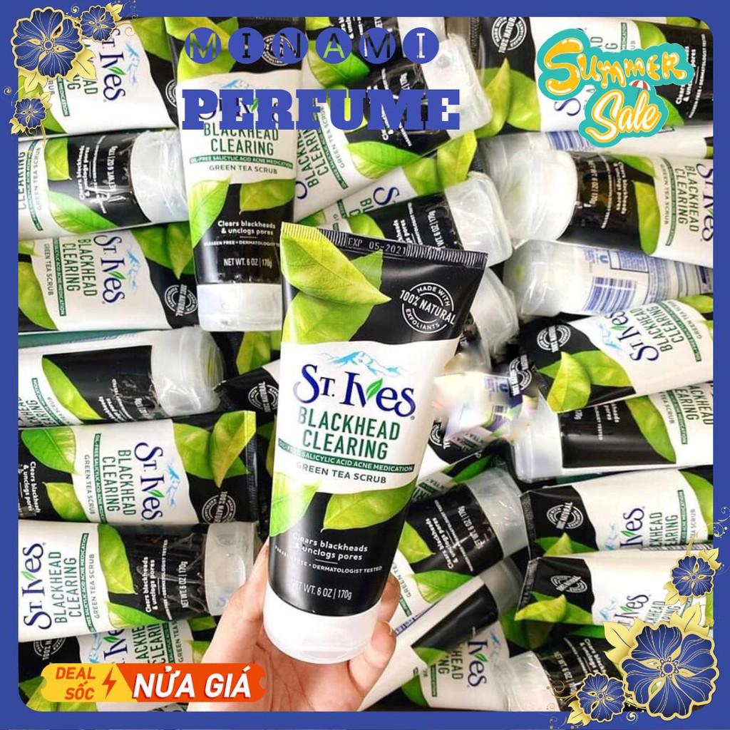 [STRAWBERRY] Sữa Rửa Mặt Tẩy Da Chết và Sạch Mụn Đầu Đen ST.IVES Trà Xanh 170g của Mỹ | BigBuy360 - bigbuy360.vn