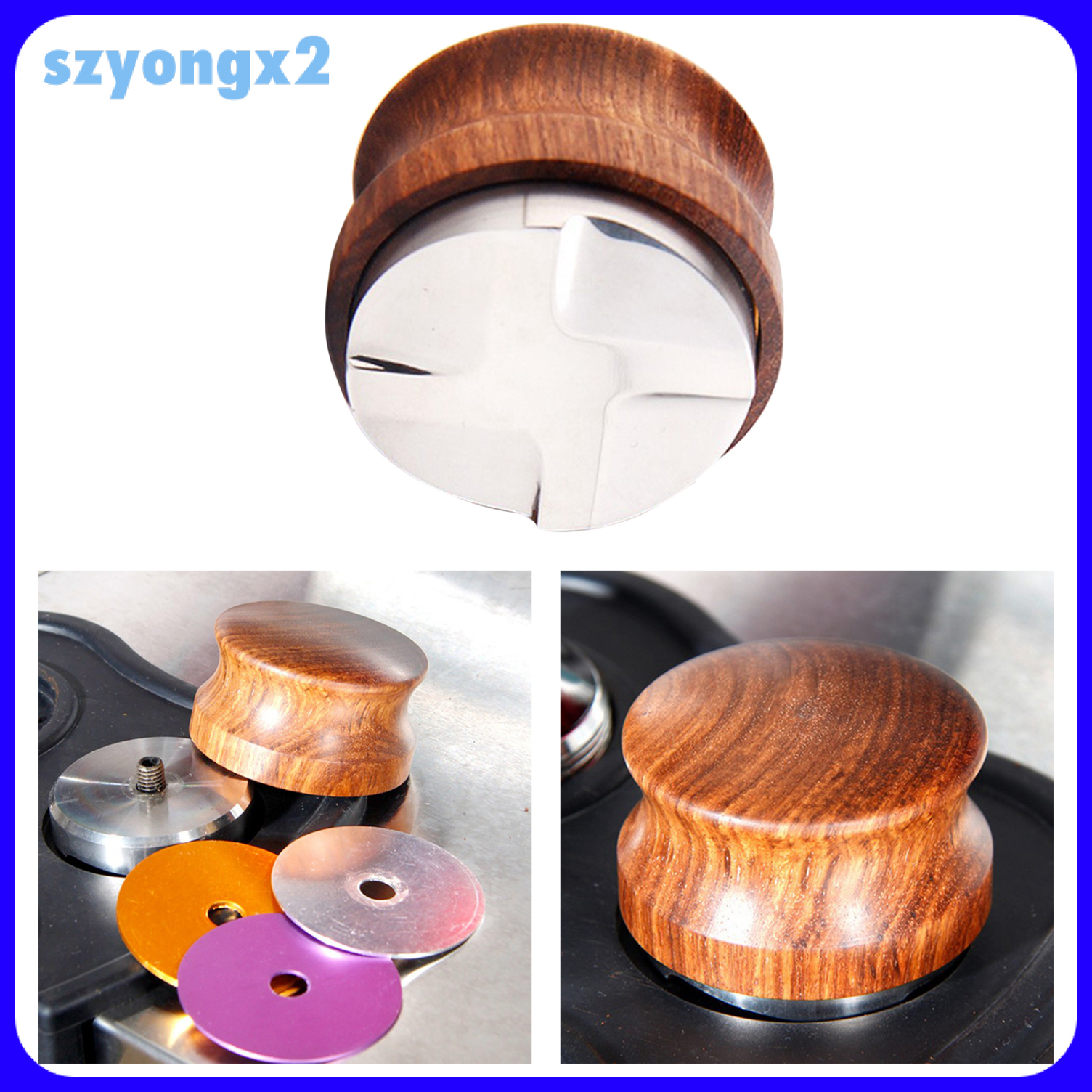 [Szyongx2] 58mm Adjustable Coffee Distributor/leveler/Tamper for Coffee Bean Powder Single