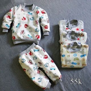 Combo 3 bộ nỉ lông cho bé