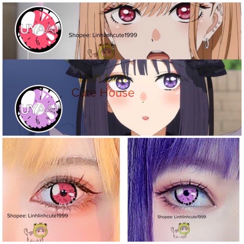 1 Cặp Lens 0 Độ Cosplay Marin / Shizuku Tan