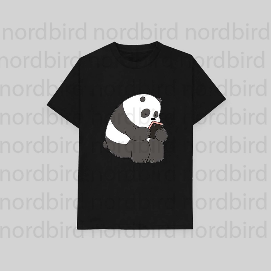 Áo thun phông đen in hình CHÚNG TÔI ĐƠN GIẢN LÀ GẤU hoạt hình anime chibi thời trang nam nữ cá tính