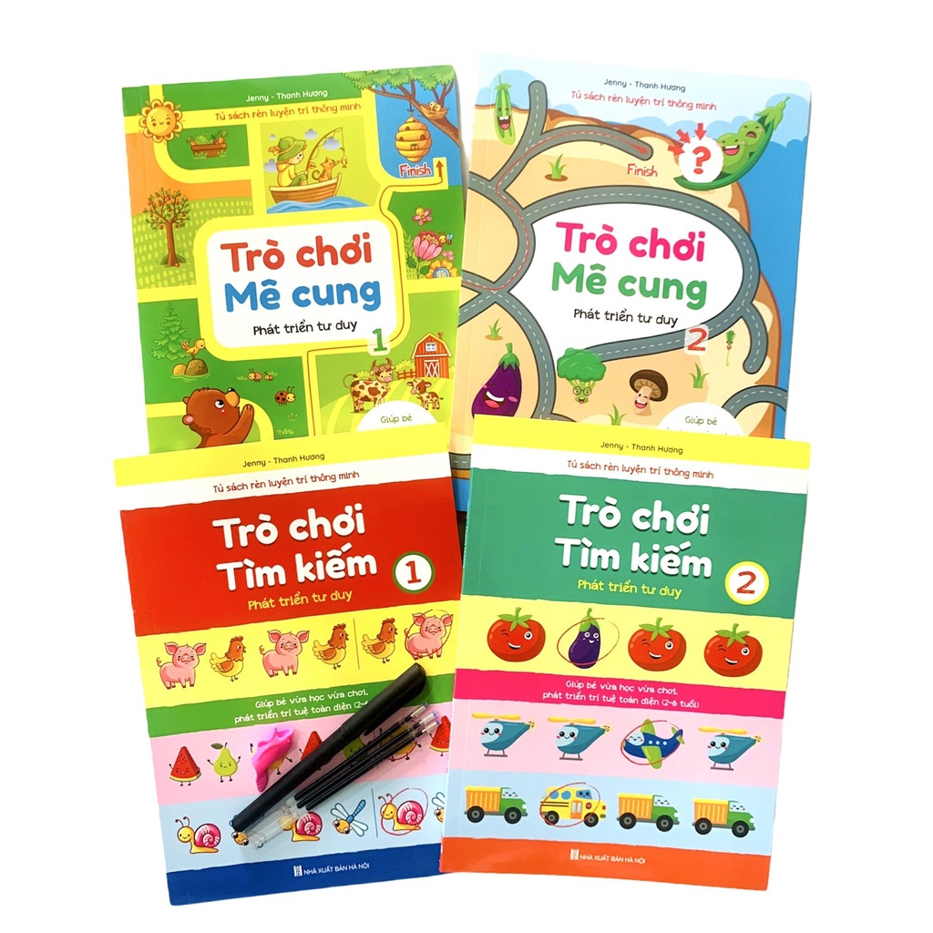 Trò chơi Mê cung và Trò chơi tìm kiếm - Rèn luyện trí thông minh - Phát triển tư duy cho trẻ từ 2-6 tuổi - Kèm quà tặng