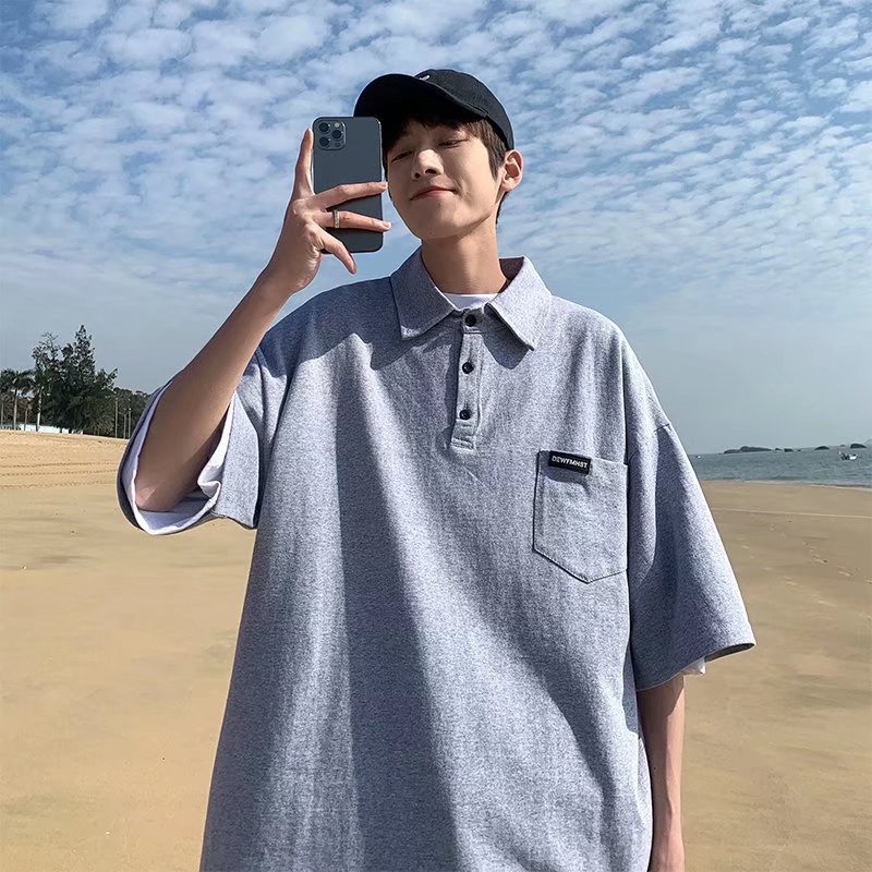 áo polo unisex màu đặc hàn quốc áo phông polo nam from rộng áo thun có cổ nữ thời trang áo polo nam đẹp