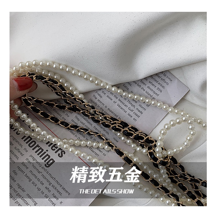 Túi Đeo Chéo Mini Hình Vuông Đính Ngọc Trai Phong Cách Thời Trang Mới 2022