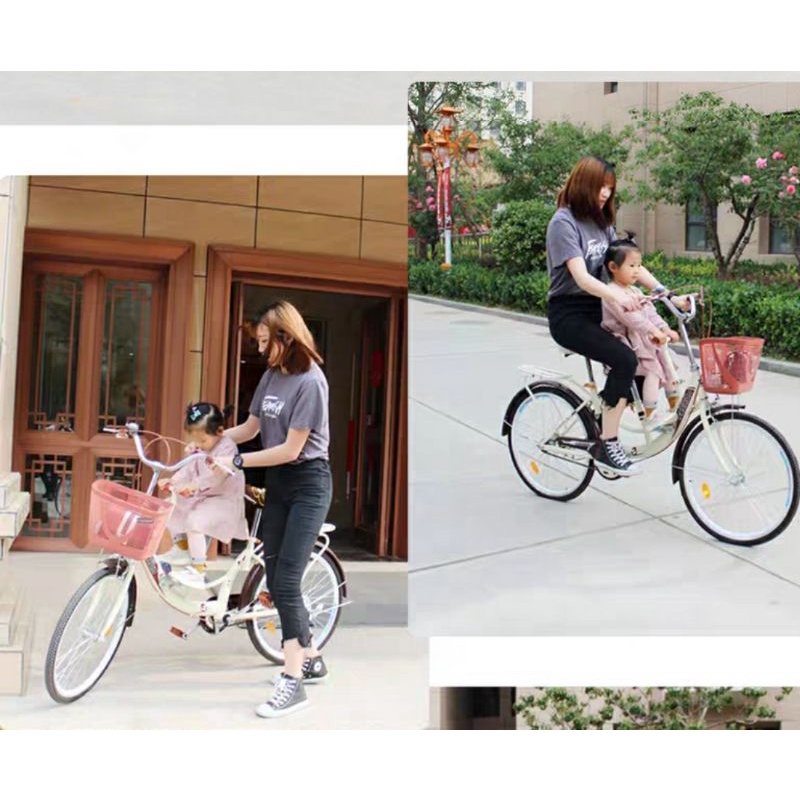 XE ĐẠP MINI NỮ CAO CẤP TIỆN LỢI CHO MẸ & BÉ