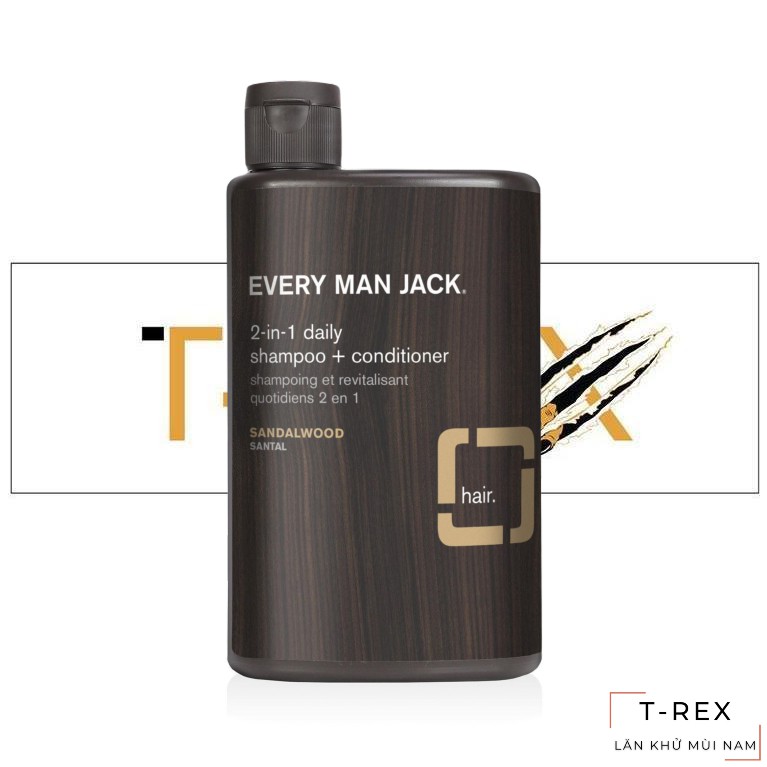 Dầu Gội Đầu 2 In 1 Every Man Jack Sandalwood 400ML