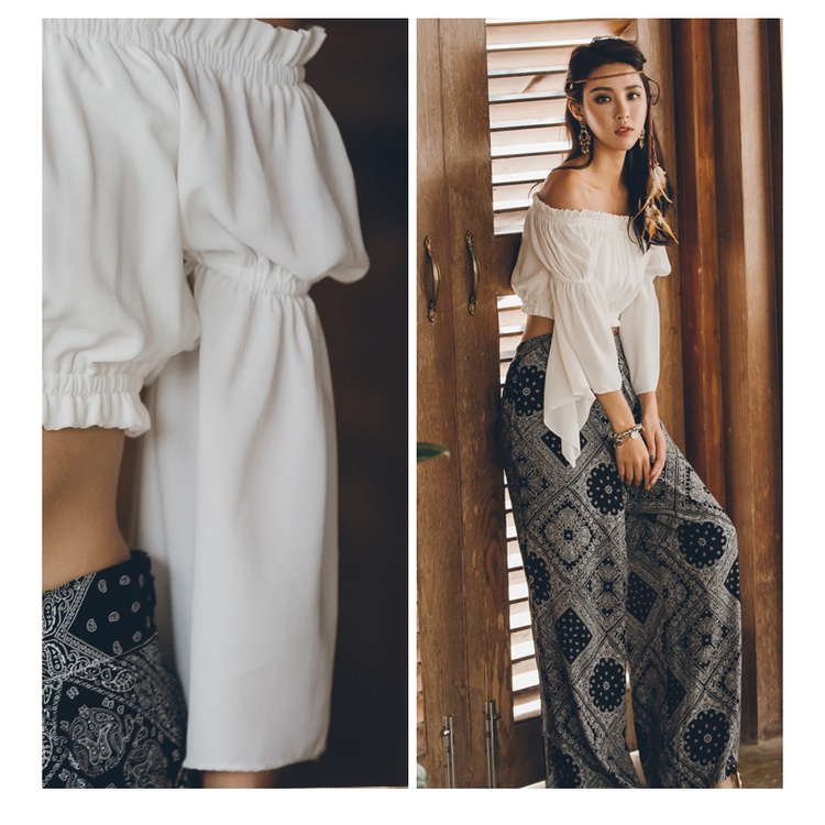 ÁO BOHO BOHEMIAN CROPTOP TAY LOE
