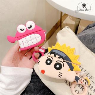 Hộp Silicone Đựng Tai Nghe Airpods Chống Sốc Hình Cậu Bé Bút Chì Shin Chan