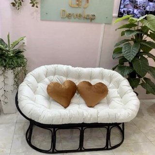 Ghế thư giãn Papasan Đôi phòng khách/phòng ngủ  phong cách Bắc Âu