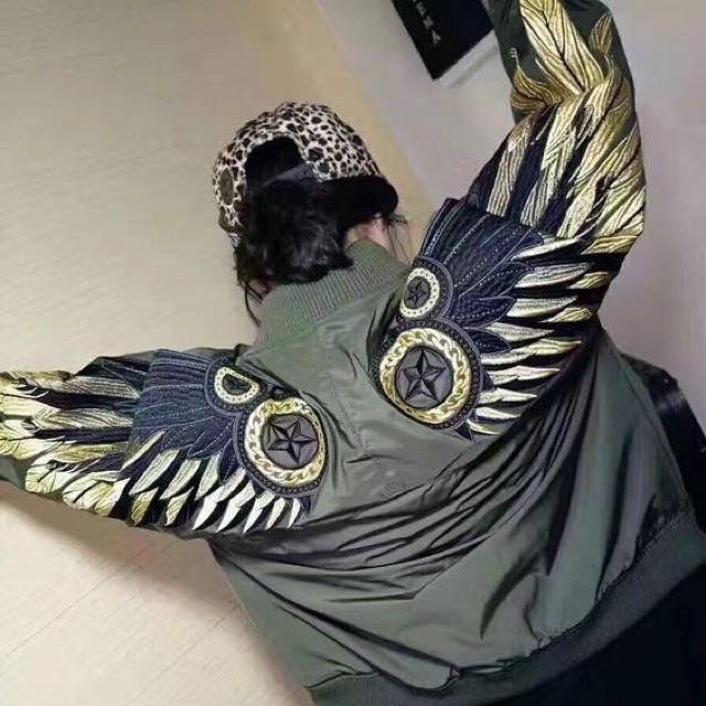 Jacket Pilot thêu hoạ tiết đôi cánh