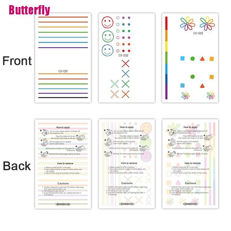 Hình Xăm Dán Tạm Thời Hình Bướm Phát Sáng Chống Thấm Nước