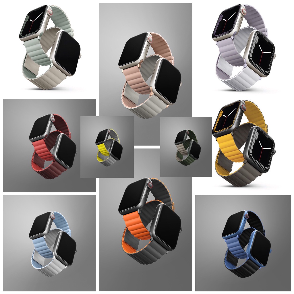 Dây Đeo Thay Thế Dành Cho Apple Watch Ultra / Apple Watch Series, UNIQ Revix Reversible Magnetic Silicone, 2 Màu