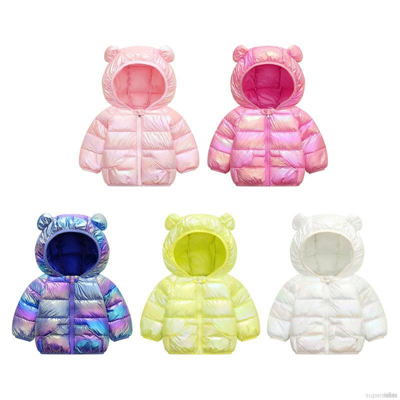 Áo khoác cotton có mũ màu trơn nhẹ thời trang cho bé
