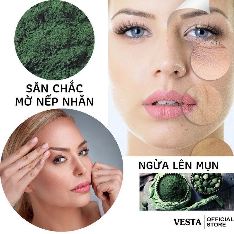 [RẺ VÔ ĐỊCH]Tảo Diệp Lục Collagen Trắng Da,Chống Lão Hóa,Ngừa Nám 50gram