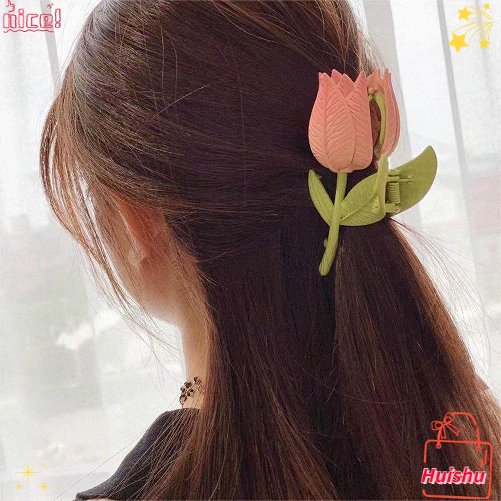 ✣HS✣ Fashion Tulip Hair Clip Jewelry Hairpin Claw Clip Flower Women's Headwear Headgear Girls Hair Accessories