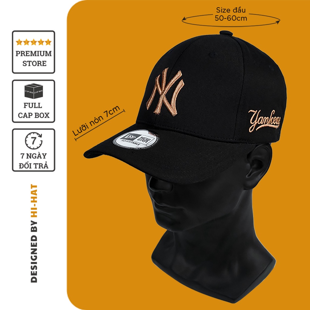 Mũ lưỡi trai - Nón nam nữ thêu 3D thời trang nam cao cấp full box phong cách thời trang ulzzang Hi-hat NY01