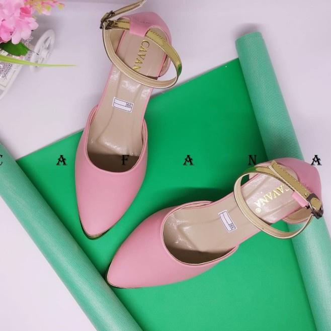 Sandal Cao Gót 7CM Bằng Lụa Tổng Hợp Màu Hồng Thời Trang KADO G6Z6 WS20