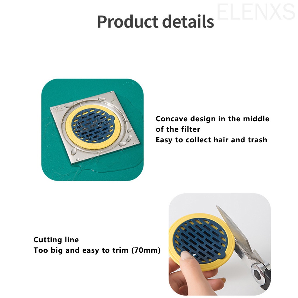 Insect Sewer Prevention Cover Drain U Shape Floor Strainer Kitchen Bathroom Sink Filter Stopper ELEN