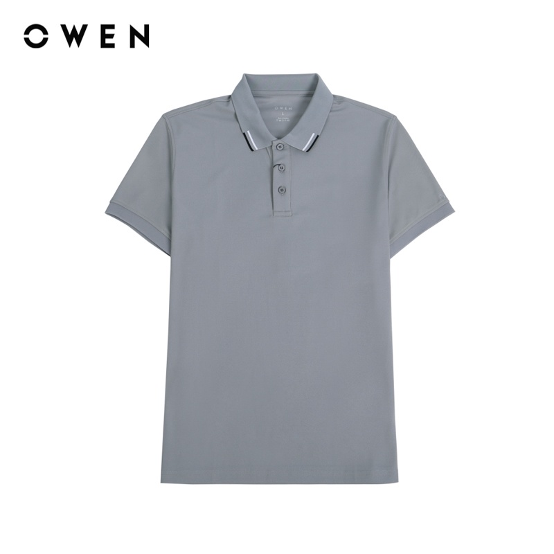 Áo polo cafe Ngắn tay Nam Owen Bodyfit Ghi -APV221132