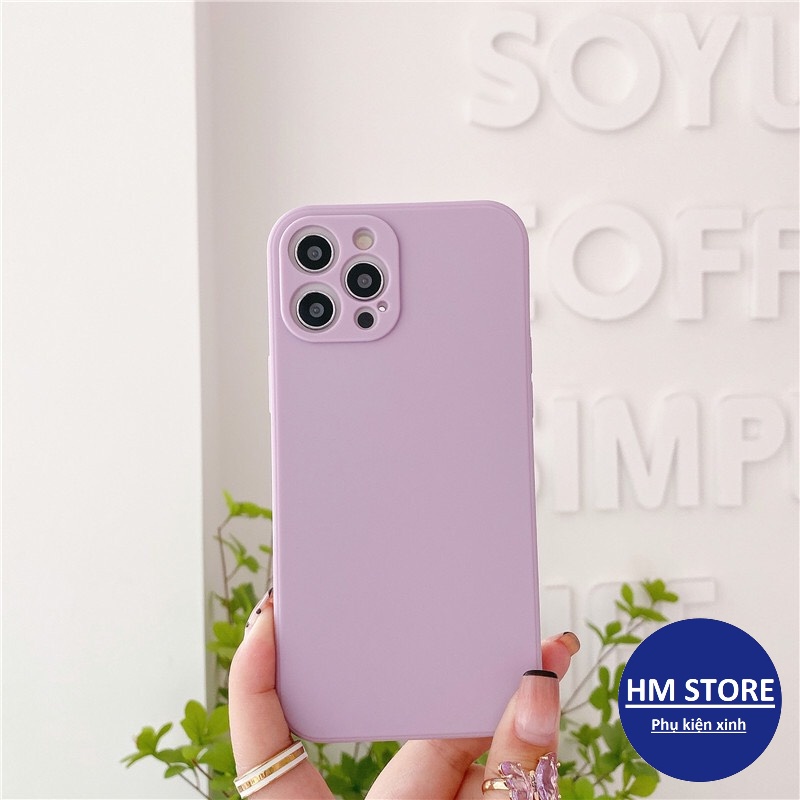 Ốp lưng Trơn cạnh vuông bảo vệ camera 6/6plus/6s/6splus/7/7plus/8/8plus/x/xr/xs/11/12/13/pro/max/plus/promax