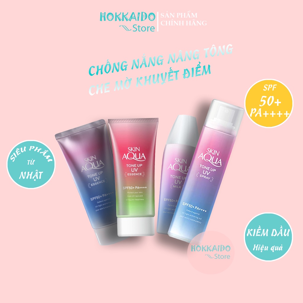 [KEM CHỐNG NẮNG NỘI ĐỊA NHẬT] Kem chống nắng kiềm dầu Sunplay Skin Aqua Tone Up UV Essence SPF50+ PA++++ 80g