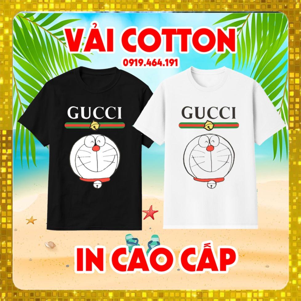 Áo thun GUCCI doraemon 2023, gucci doremon 2023, tiến linh in cao cấp, vải cotton mịn mát, áo thun unisex hàn quốc
