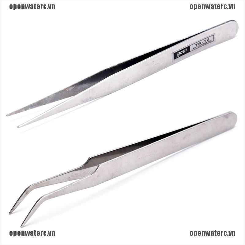 Set 2 nhíp inox gắp lông mi/ trang trí móng nghệ thuật độc đáo