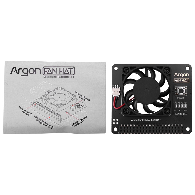 Quạt Làm Mát 40mm / 40mm Tùy Chỉnh Tốc Độ Kèm Quạt Lớn Chuyên Dụng Cho Raspberry Pi 4 / 3