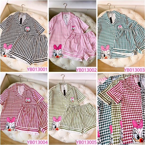 Đồ pyjama nữ lụa lửng cộc tay cute, đồ ngủ pijama ngắn dễ thương họa tiết hoạt hình - yenbeauty đồ mặc nhà cao cấp