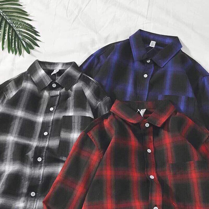 Áo sơ mi caro unisex chất dày dặn cực đẹp, y ảnh