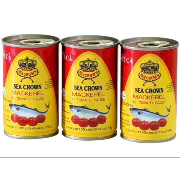 Combo 10 lon Cá nục sốt cà Sea Crown -155g/lon