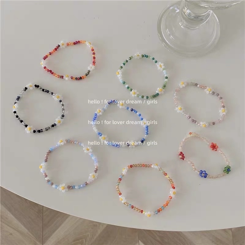 Vòng tay hạt cườm hoa cúc