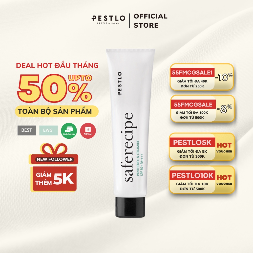 Kem chống nắng PESTLO Safe Recipe Sun Essence SPF50 PA++++ 15ml