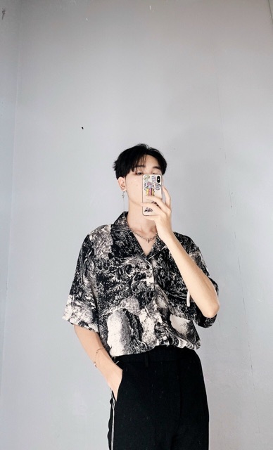 Áo Sơ mi Nam Loang cộc tay HQ Hoạ tiết Siêu Hot Tiktok | BigBuy360 - bigbuy360.vn