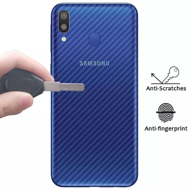 Miếng dán mặt lưng skin carbon Samsung Galaxy M20/ M20s
