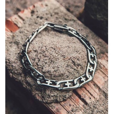 Vòng tay kim loại Helios Freedom Cross VTKL0064