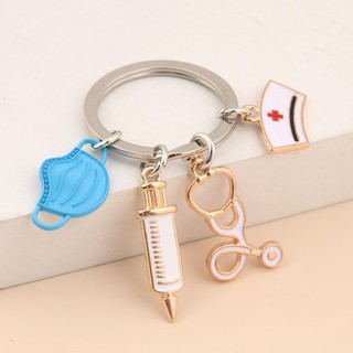 Mới Móc Khóa Hình Ống Tiêm Cho Bác Sĩ Y Tá Tự Làm