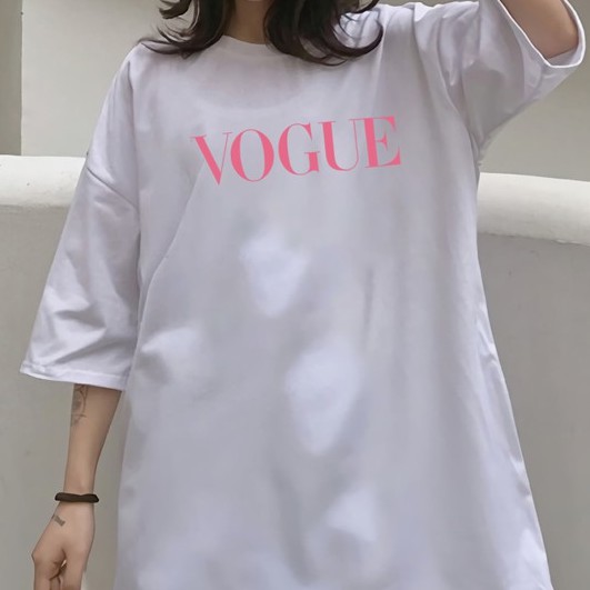 Tape.[MUA 2 GIẢM 20k] Áo thun nam nữ unisex VOUGE OverSize Tay Lỡ /Form Rộng dáng xuông Streetwear (50-100kg)