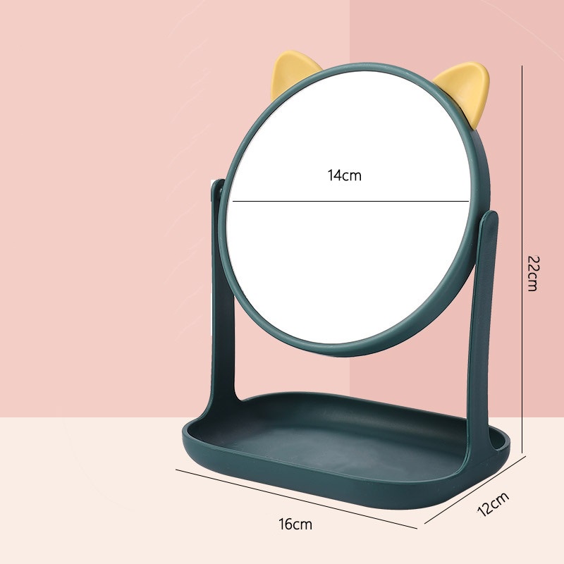 gương trang điểm để bàn mini có khay đựng mỹ phẩm hot hit