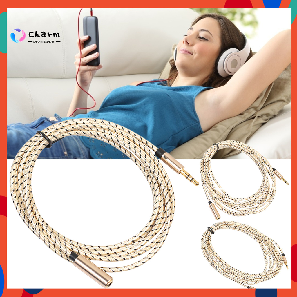 Dây Cáp Nối Dài Tai Nghe 0.5 / 1 / 1.8 / 3 / 5m Với Giắc Cắm 3.5mm