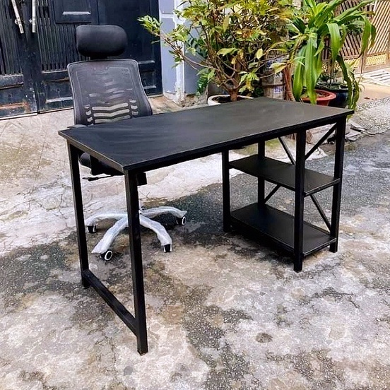Bàn làm việc, bàn văn phòng, bàn học, 2 kệ để đồ, 60.120 cao 75 cm