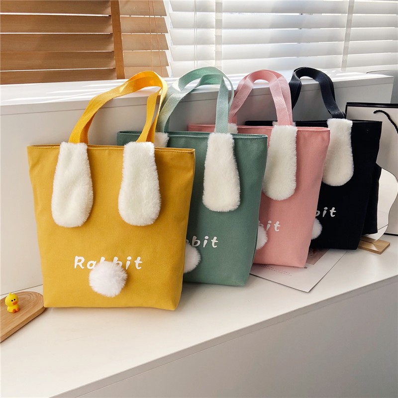 [TSP55]Túi tote Vải canvas mềm Đẹp Cực Hot đựng vừa a4💖❣️[SIÊU SALE][SIÊU XINH]💡🔔📣 Túi vải xinh hình tai thỏ