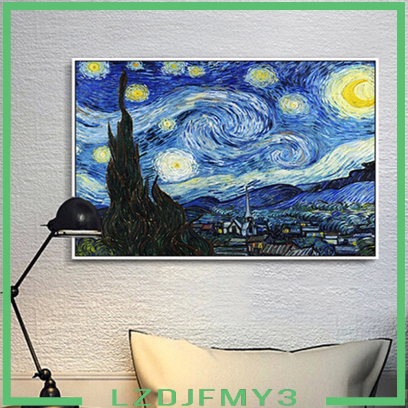 [giá giới hạn]] Van Gogh Starry Night 5D Diamond Painting Kits Craft Cross Stitch 62x50cm