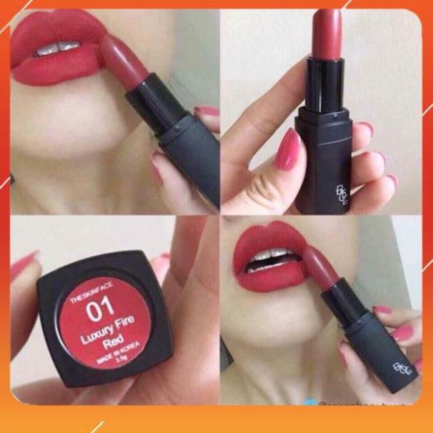 Miễn Phí Ship -  Cam kết chuẩn Auth [Mẫu Mới 2018] Son Lì The Skin Face Bote Lipstick